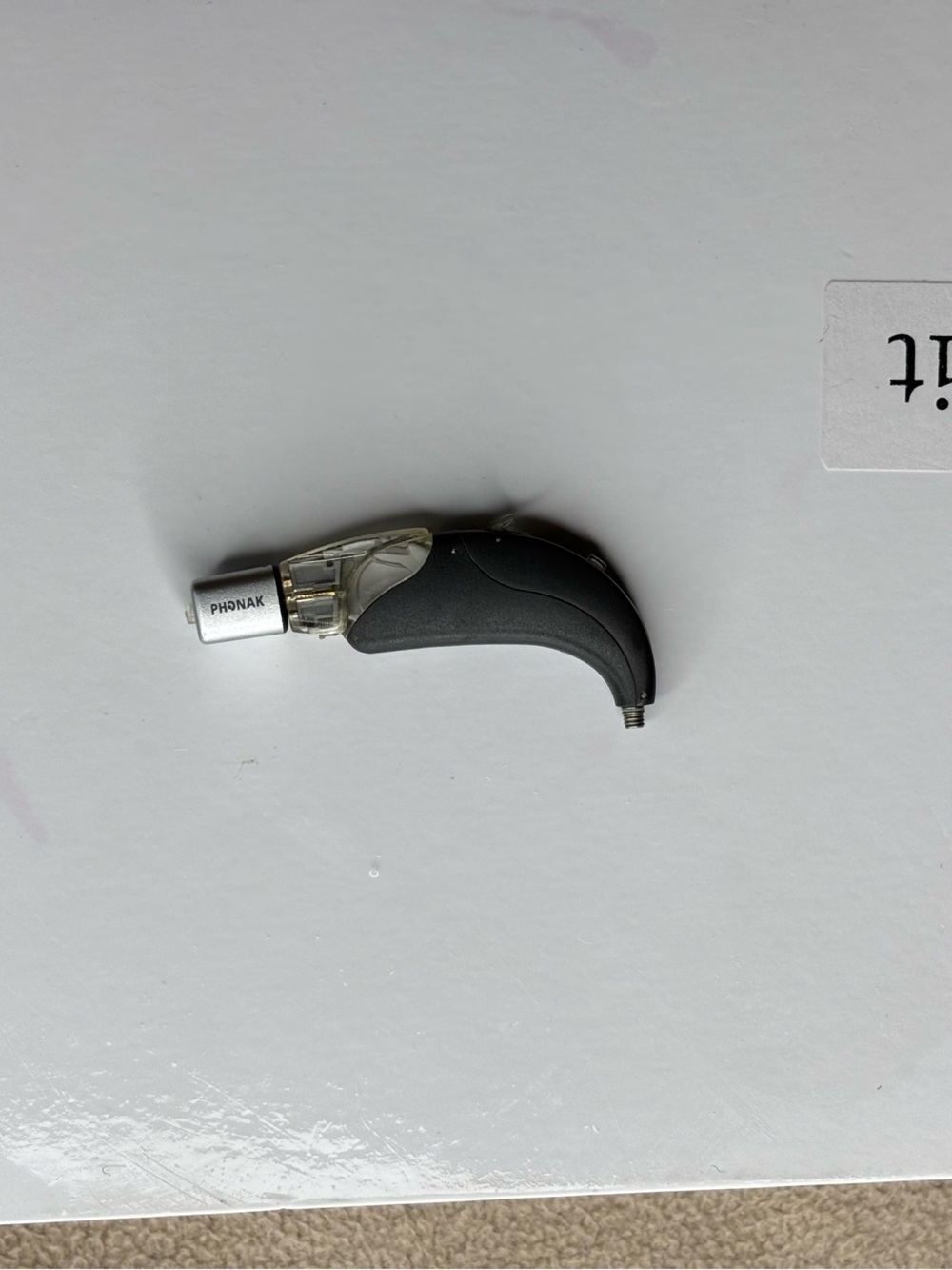 Black Behind-the-Ear Hearing Aid - Compact Design